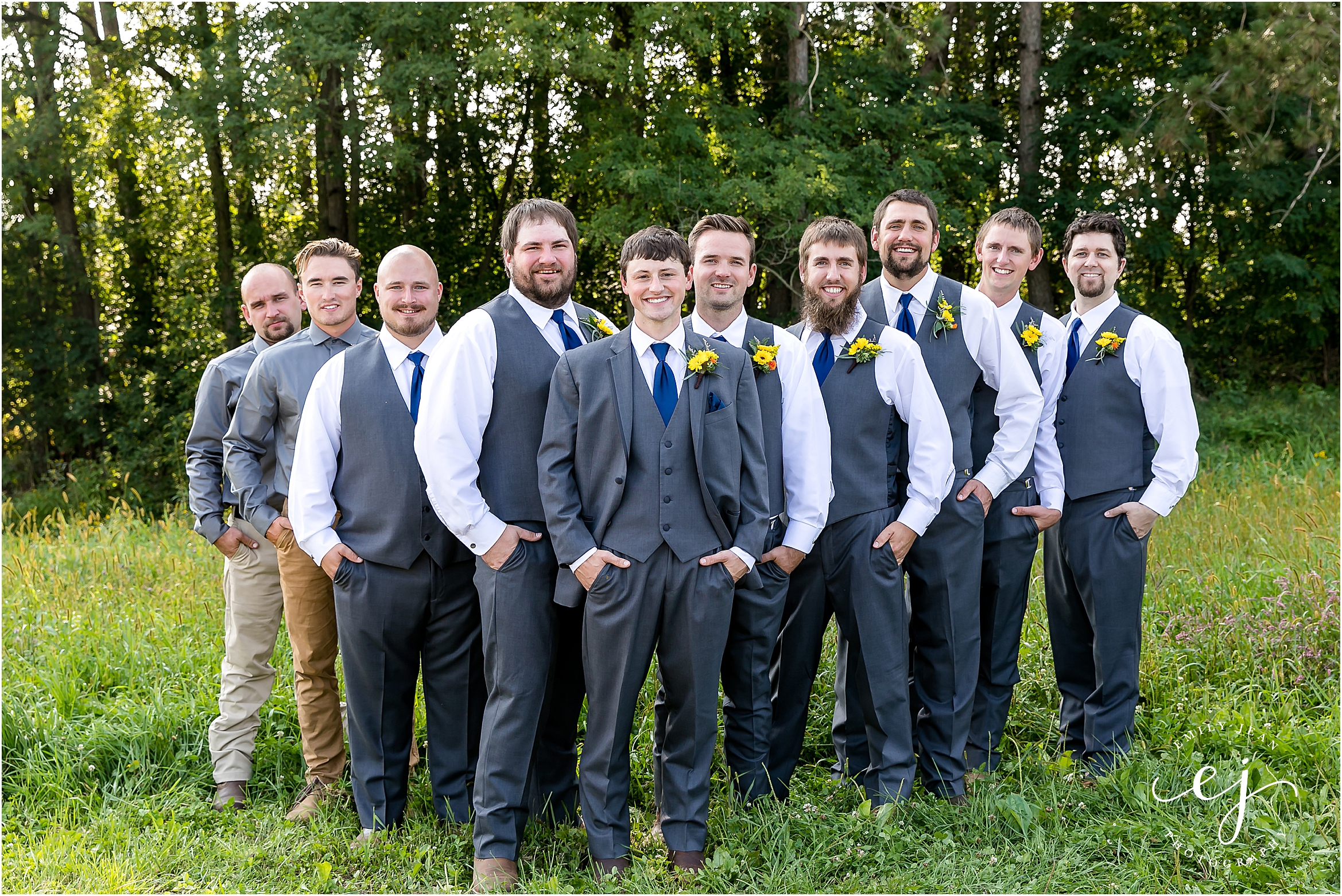 black river falls wisconsin farm wedding groomsmen