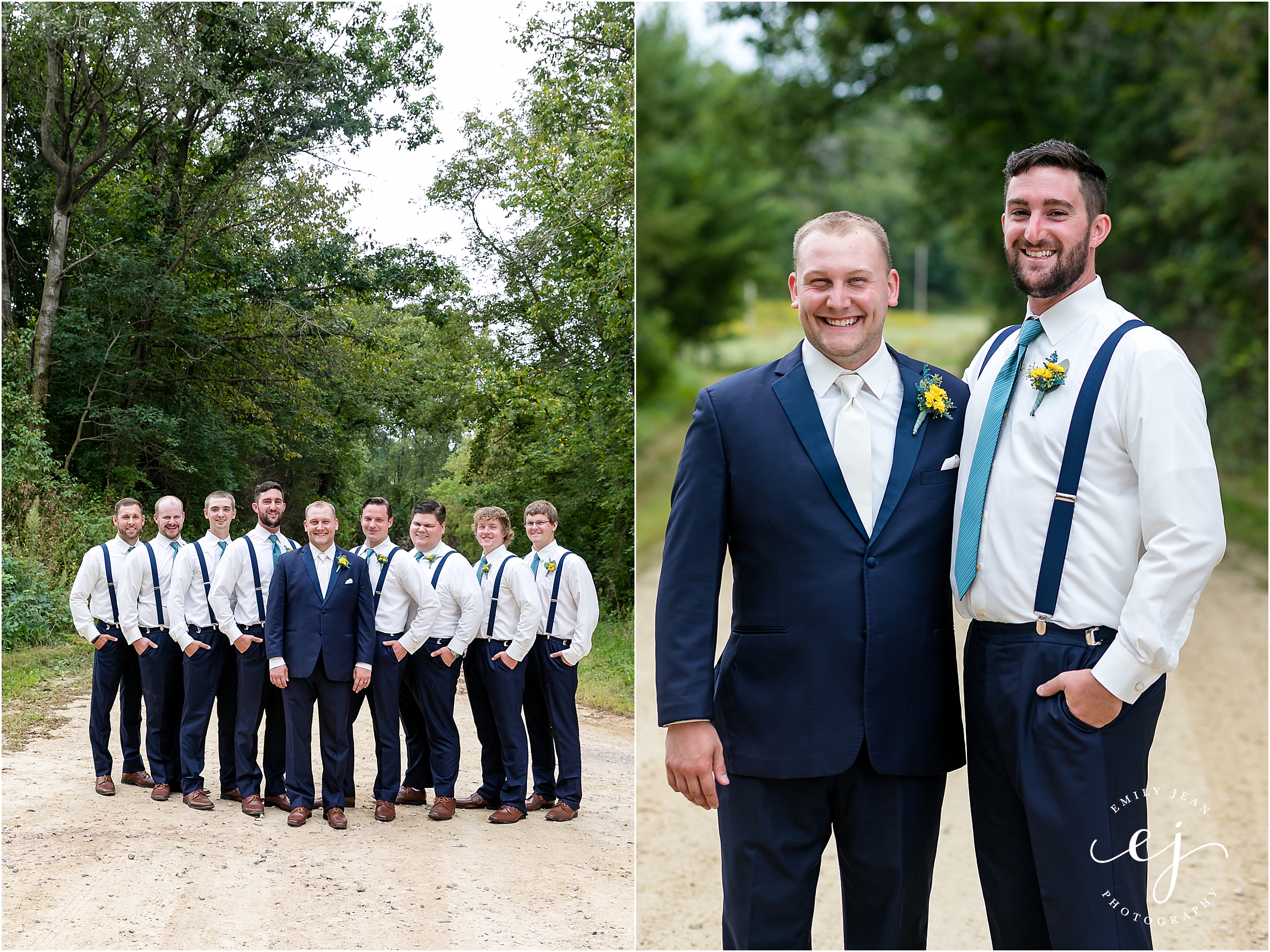 men in suspenders country wedding blair wisconsin