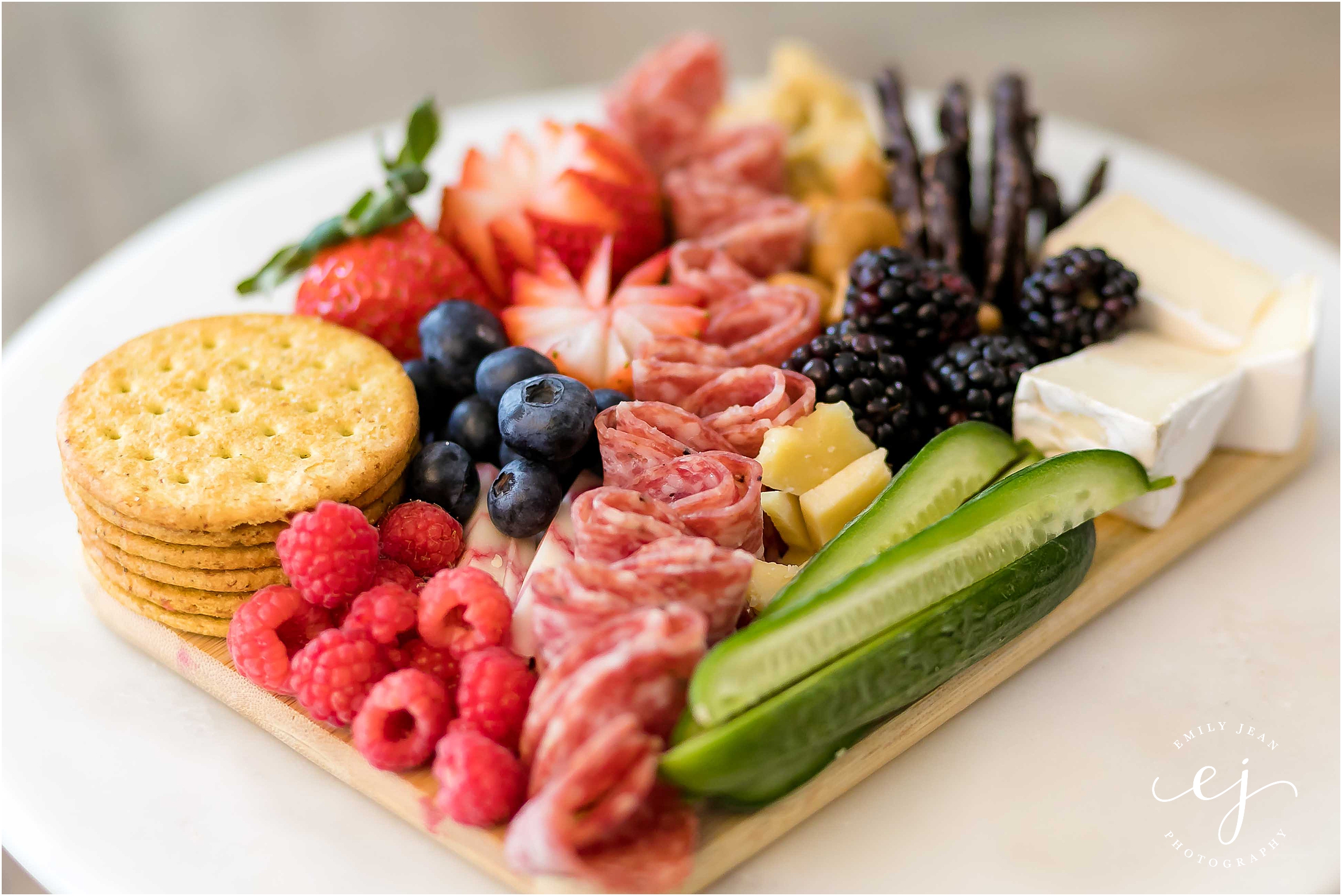 colorful charcuterie grazing board with meat cheese vegetables and fruit date night for two