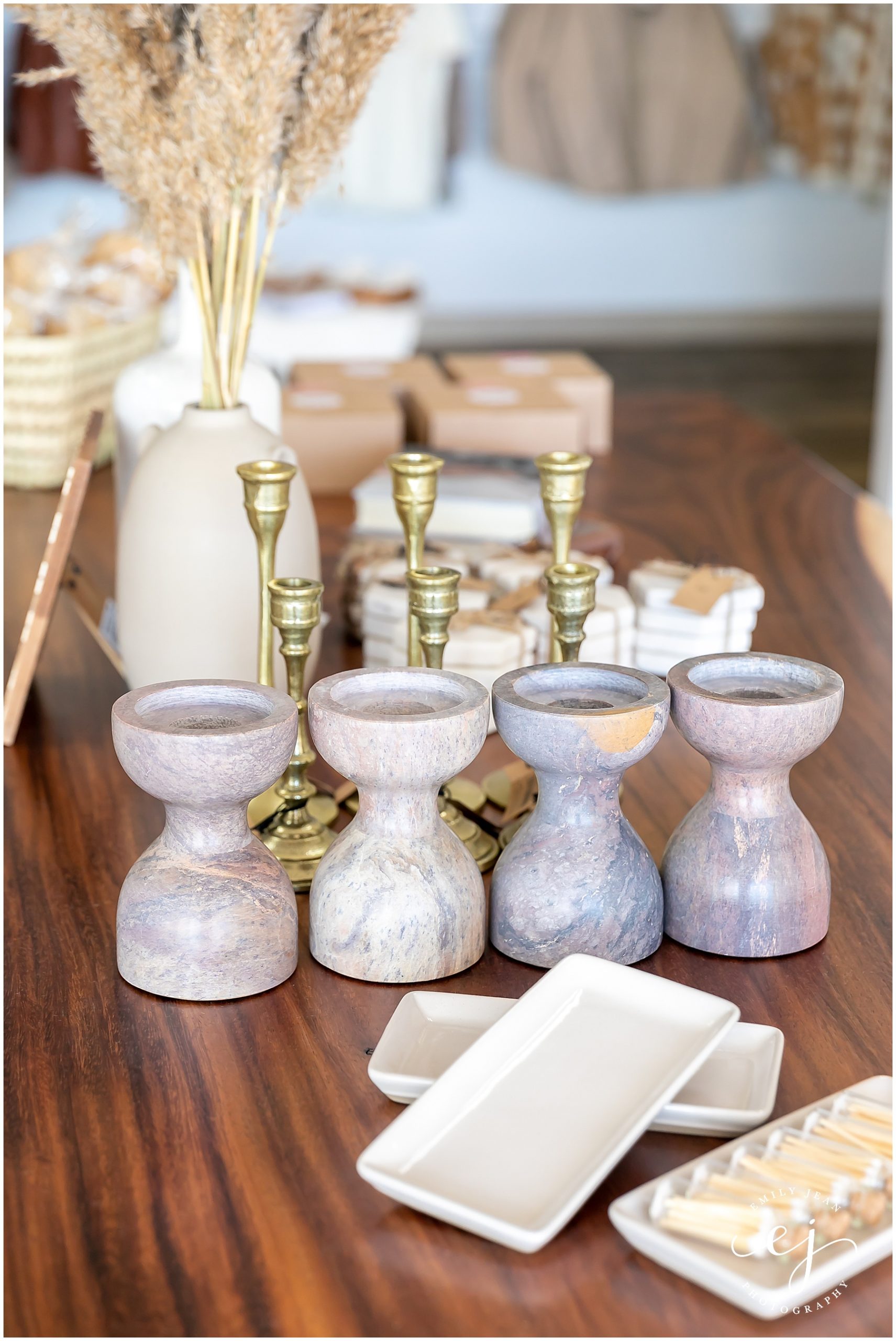 candles and pillars sold at natty west boutique product photography