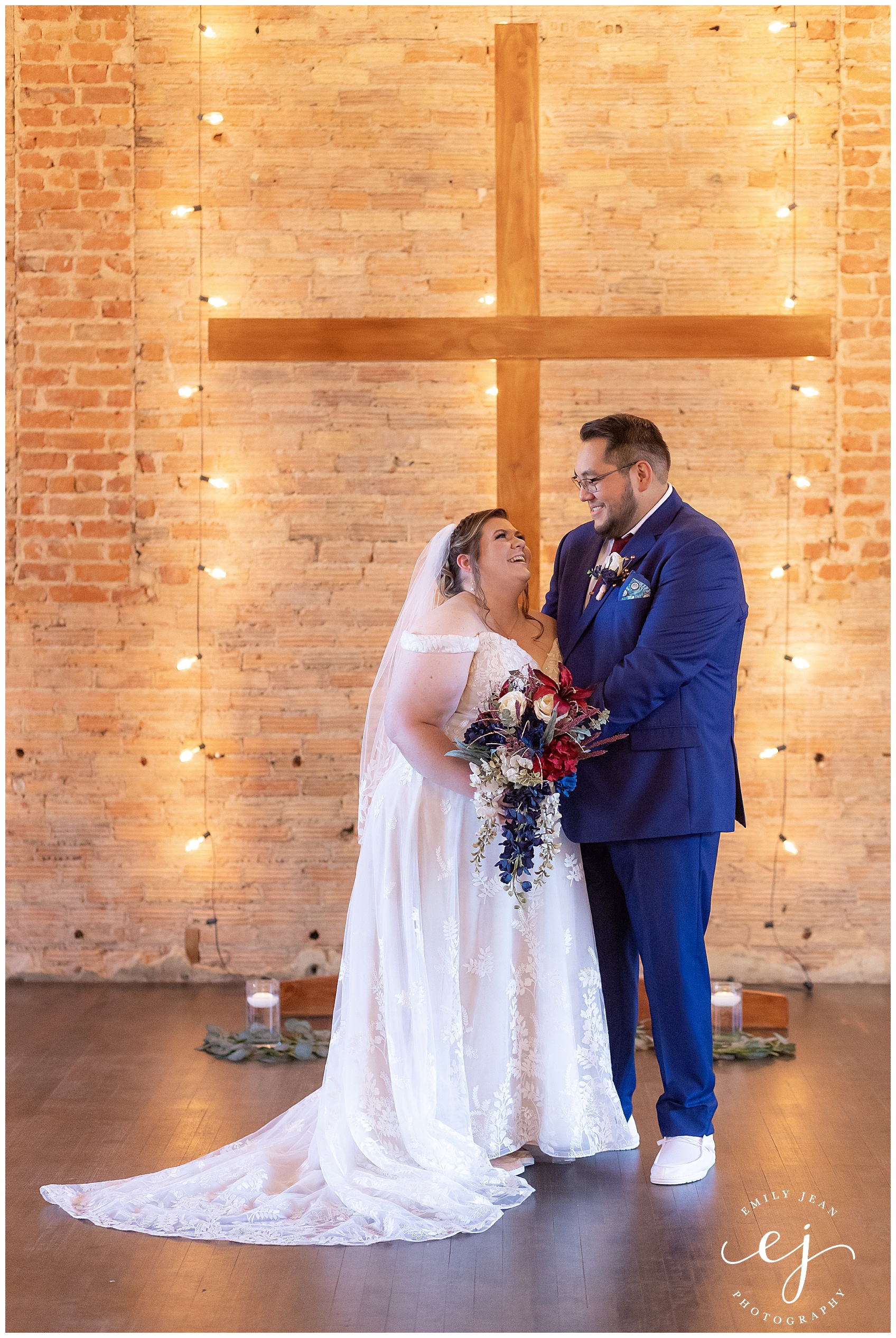 first look bride and groom indoor ceremony at the capitol room
