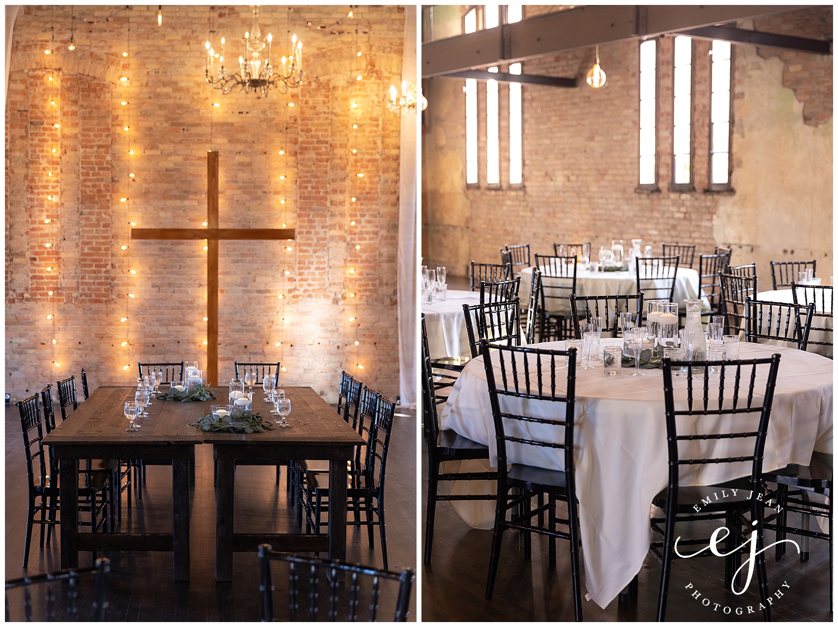 elegant rustic industrial decorations and table centerpieces