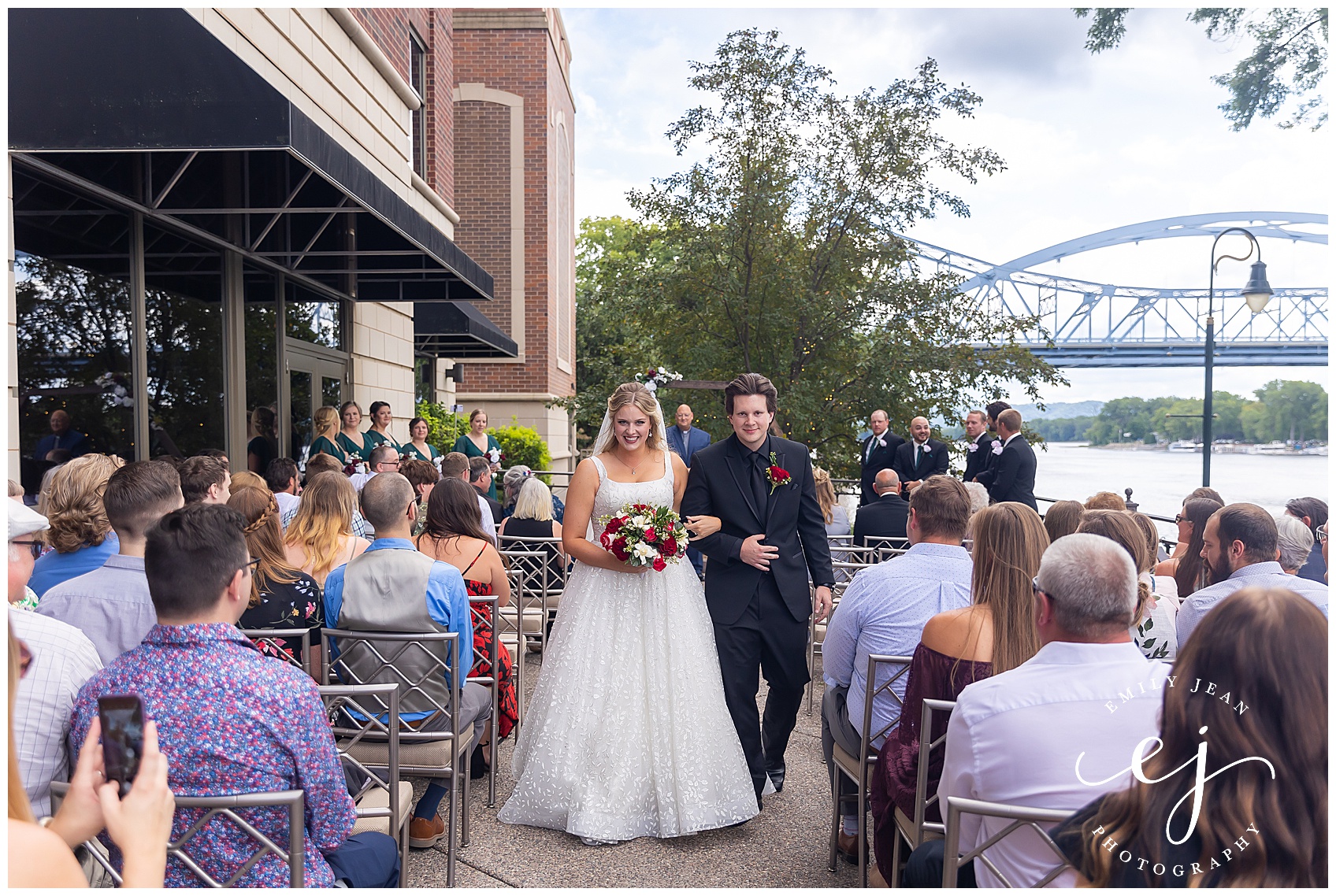 recessional wedding outdoors