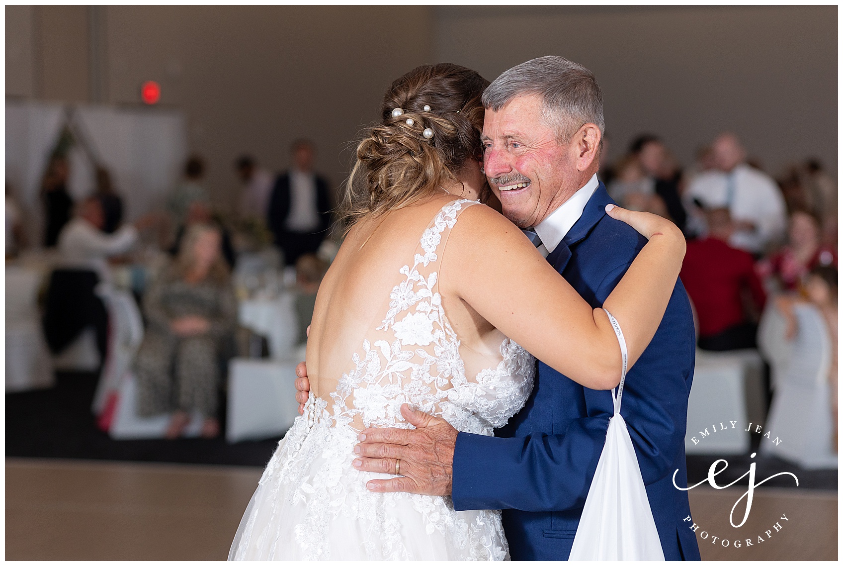 father daughter dance at wedding reception at la crosse center