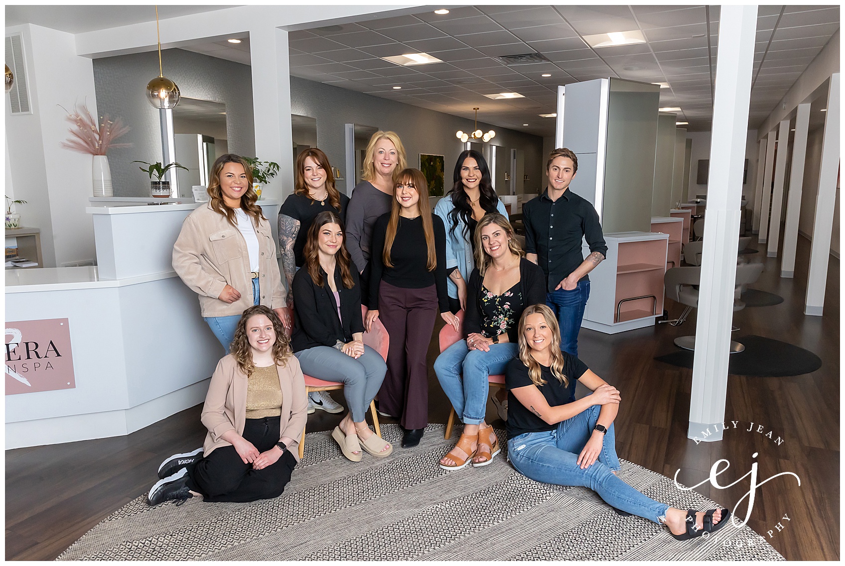 Team of hair stylists and estheticians with massage therapist Riviera SalonSpa La Crosse, Wisconsin North Side of La Crosse